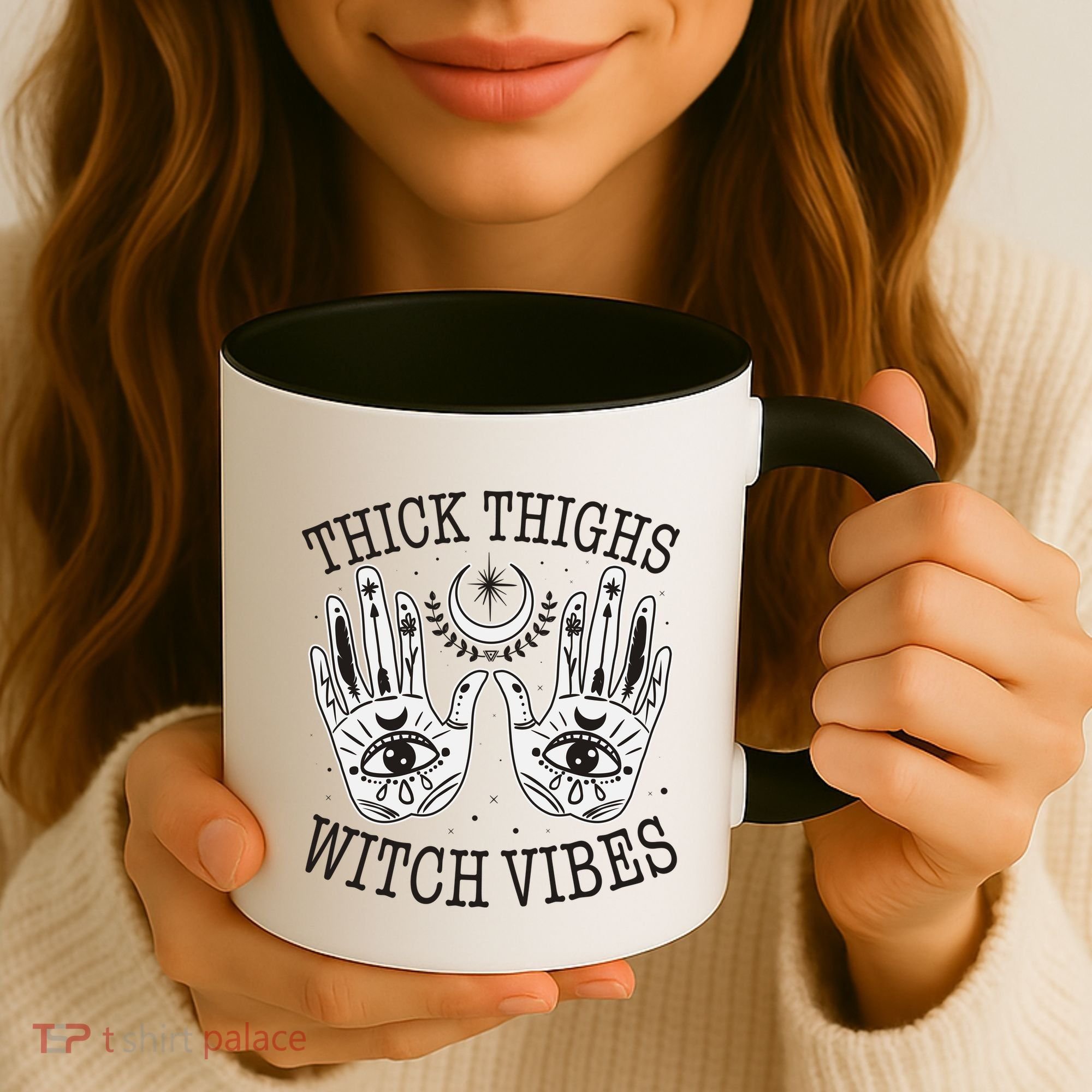 Boho Thick Thighs Witch Vibes Coffee Mug