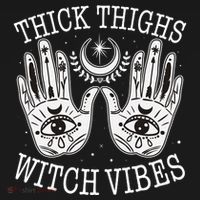 Boho Thick Thighs Witch Vibes Polo thumb 3