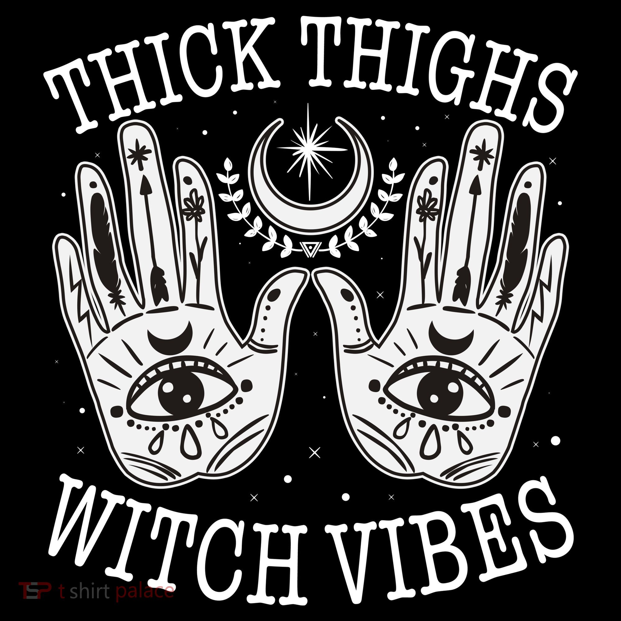 Boho Thick Thighs Witch Vibes Women's Hoodie