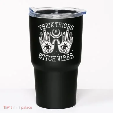 Boho Thick Thighs Witch Vibes Tumbler
