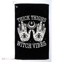 Boho Thick Thighs Witch Vibes Golf Towel thumb 0