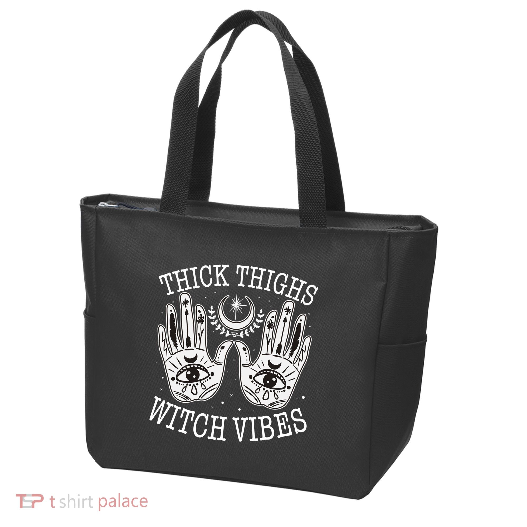 Boho Thick Thighs Witch Vibes Tote Bag