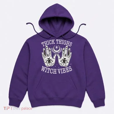 Boho Thick Thighs Witch Vibes Hoodie