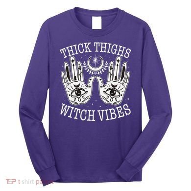 Boho Thick Thighs Witch Vibes Long Sleeve Shirt