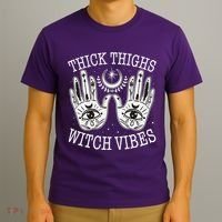 Boho Thick Thighs Witch Vibes T-Shirt thumb 3