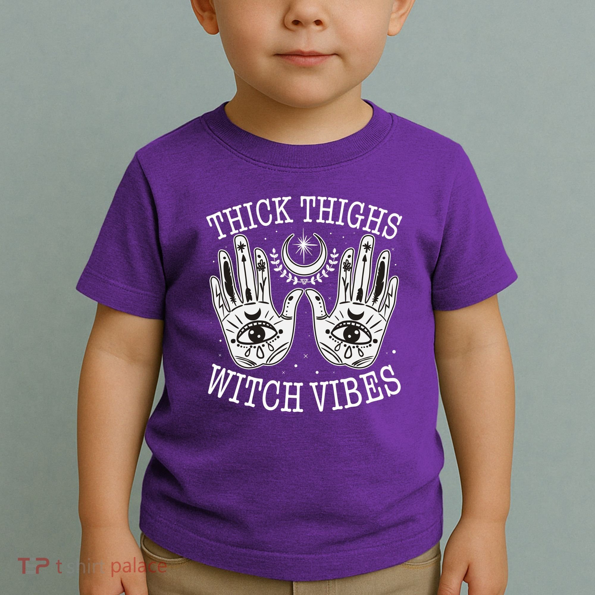 Boho Thick Thighs Witch Vibes Toddler T-Shirt