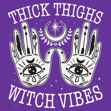Boho Thick Thighs Witch Vibes Toddler T-Shirt
