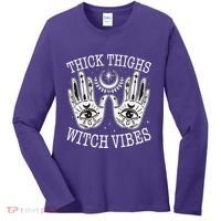 Boho Thick Thighs Witch Vibes Women's Long Sleeve Shirt thumb 0