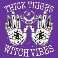 Boho Thick Thighs Witch Vibes Women's Long Sleeve Shirt thumb 2