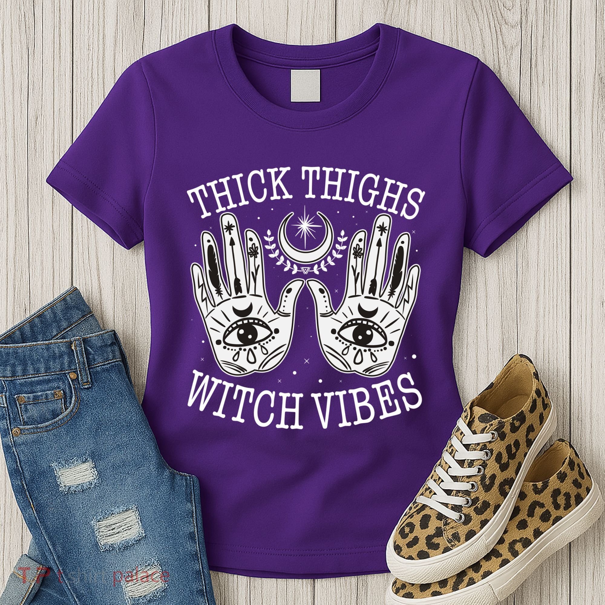 Boho Thick Thighs Witch Vibes Women's T-Shirt