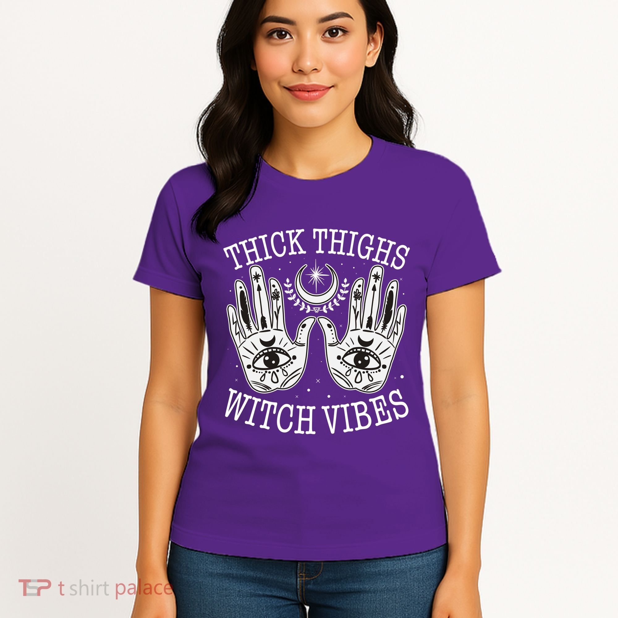 Boho Thick Thighs Witch Vibes Women's T-Shirt