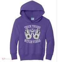 Boho Thick Thighs Witch Vibes Kids Hoodie thumb 0