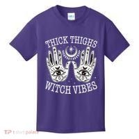 Boho Thick Thighs Witch Vibes Kids T-Shirt thumb 0