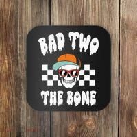 Bad Two The Bone Funny 2nd Birthday Halloween Skeleton Boy Coaster thumb 0
