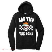 Bad Two The Bone Funny 2nd Birthday Halloween Skeleton Boy Women's Hoodie thumb 0
