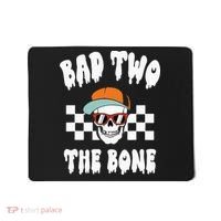 Bad Two The Bone Funny 2nd Birthday Halloween Skeleton Boy Mousepad thumb 0