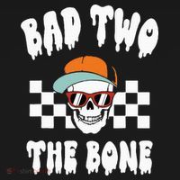 Bad Two The Bone Funny 2nd Birthday Halloween Skeleton Boy Mousepad thumb 1