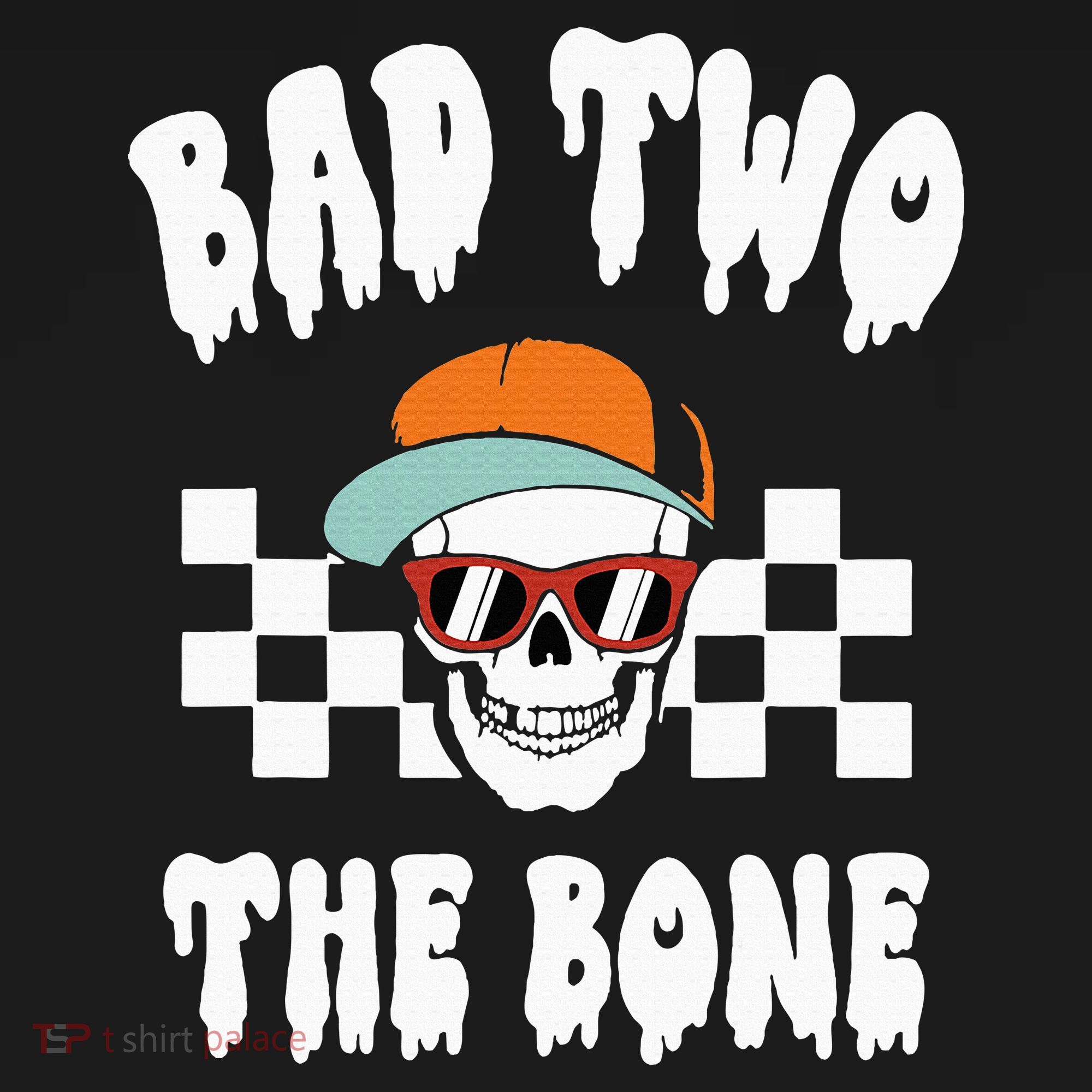 Bad Two The Bone Funny 2nd Birthday Halloween Skeleton Boy Kids Sweatshirt