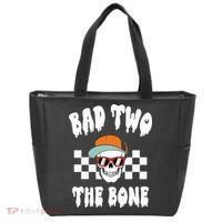 Bad Two The Bone Funny 2nd Birthday Halloween Skeleton Boy Tote Bag thumb 0