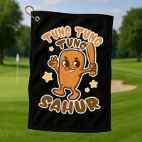 Brainrot Tung Tung Tung Sahur Golf Towel thumb 1