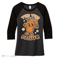 Brainrot Tung Tung Tung Sahur Women's Tri-Blend 3/4-Sleeve Raglan Shirt thumb 0