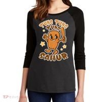 Brainrot Tung Tung Tung Sahur Women's Tri-Blend 3/4-Sleeve Raglan Shirt thumb 2