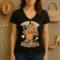 Brainrot Tung Tung Tung Sahur Women's V-Neck T-Shirt thumb 3