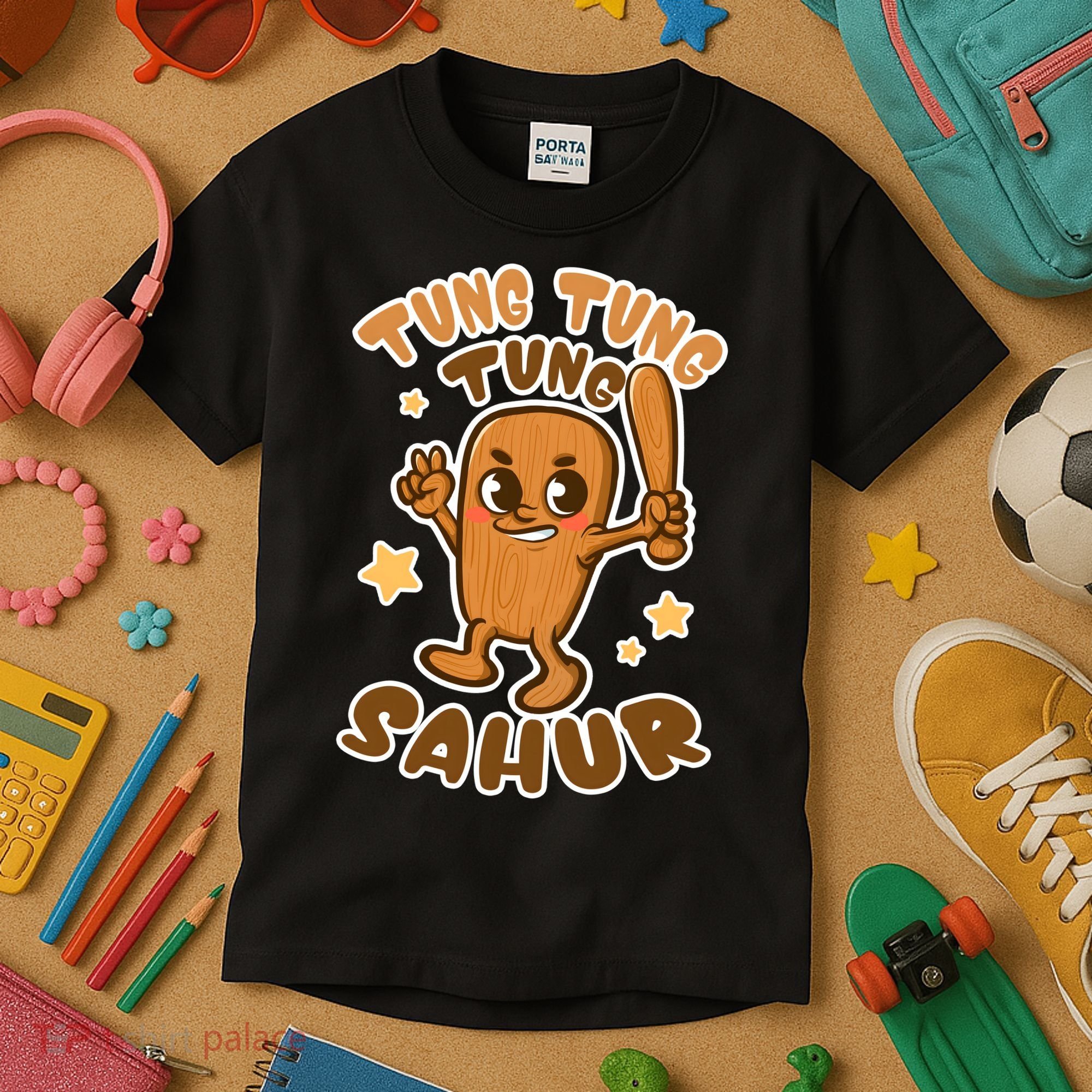 Brainrot Tung Tung Tung Sahur Kids T-Shirt