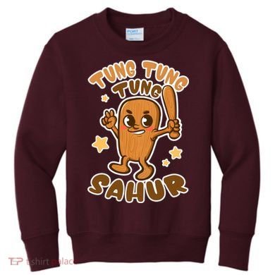 Brainrot Tung Tung Tung Sahur Kids Sweatshirt