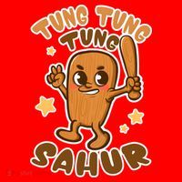 Brainrot Tung Tung Tung Sahur Santa Hat thumb 1