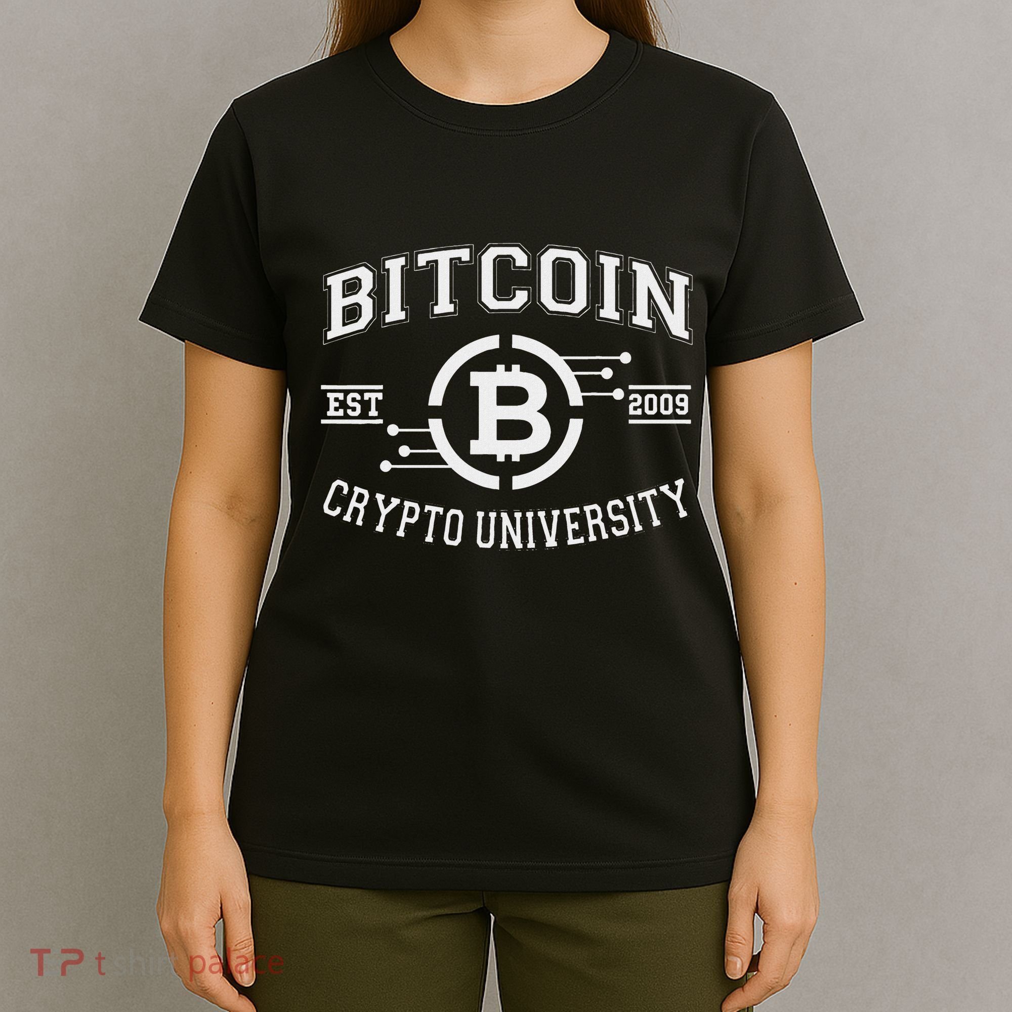 Bitcoin To The Moon Btc College T-Shirt