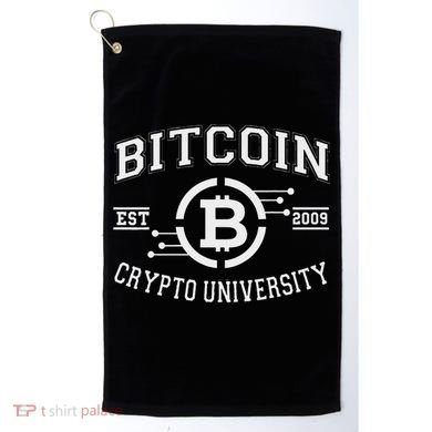 Bitcoin To The Moon Btc College Golf Towel