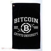 Bitcoin To The Moon Btc College Golf Towel thumb 0