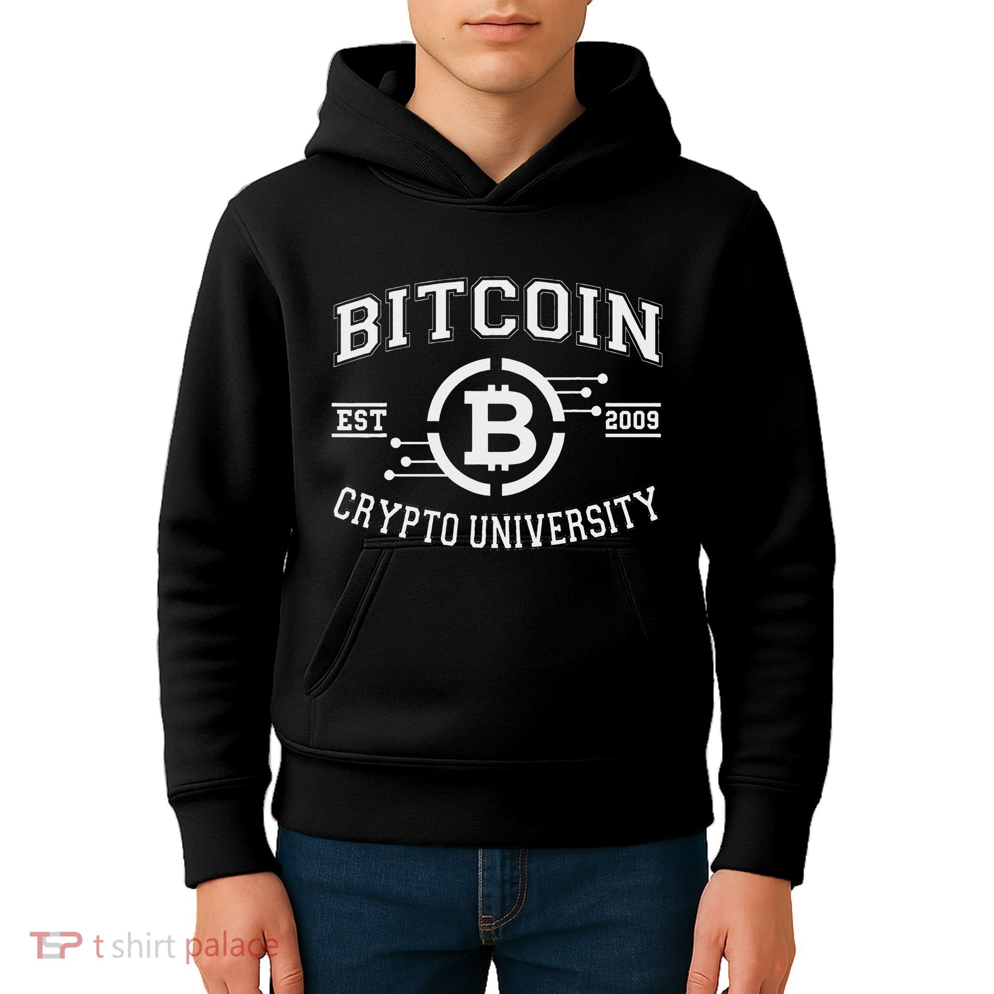 Bitcoin To The Moon Btc College Kids Hoodie