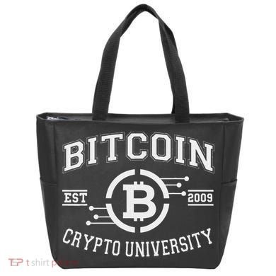 Bitcoin To The Moon Btc College Tote Bag