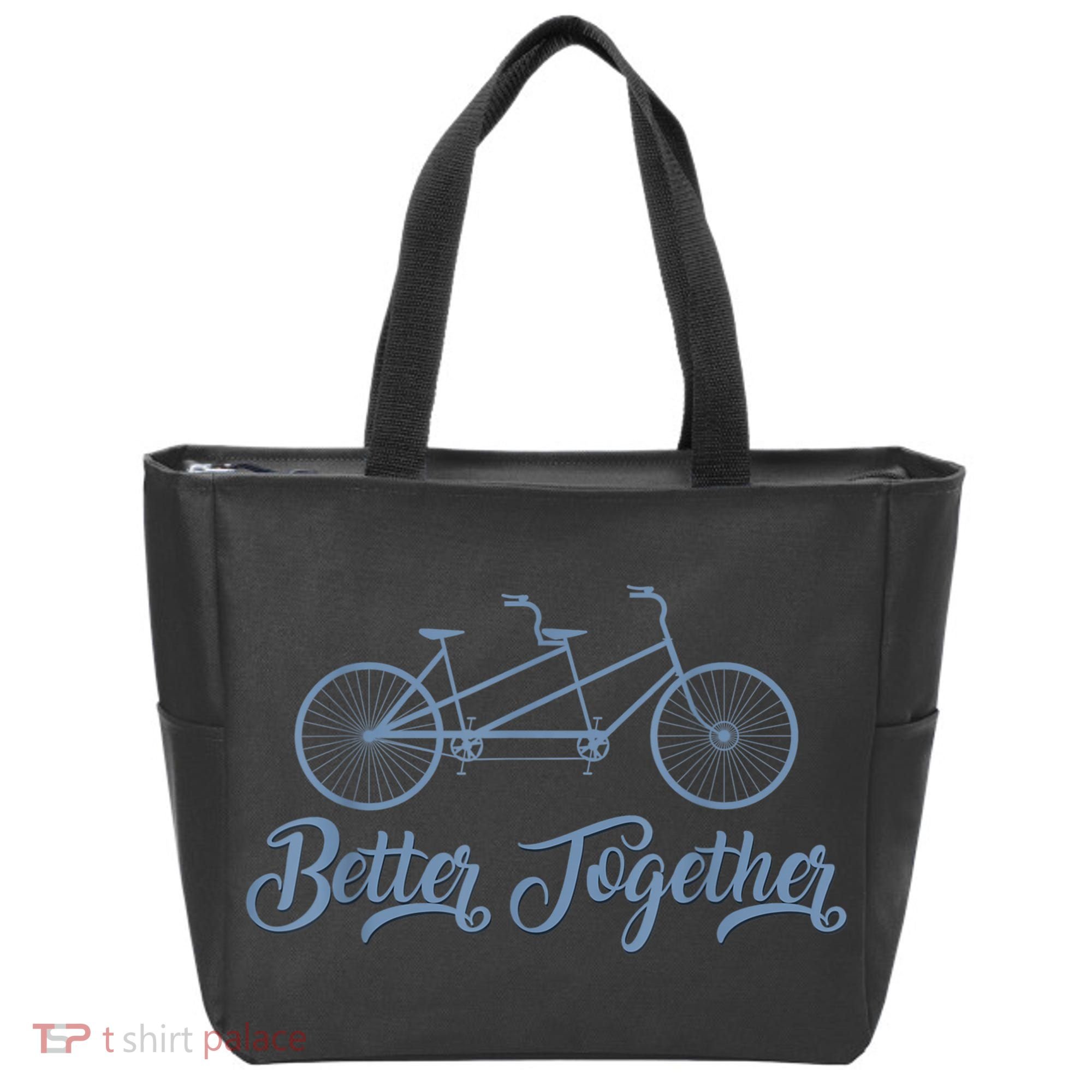 Better Together Tandem Bicycle Cyclist Bike Cycling Tote Bag