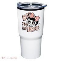 Bad Two The Bone Cute Skull Girl With Bow Halloween  Tumbler thumb 0