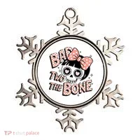 Bad Two The Bone Cute Skull Girl With Bow Halloween  Ornament thumb 0
