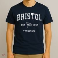 Bristol Tennessee Tn Vintage Us Flag Sports T-Shirt thumb 3