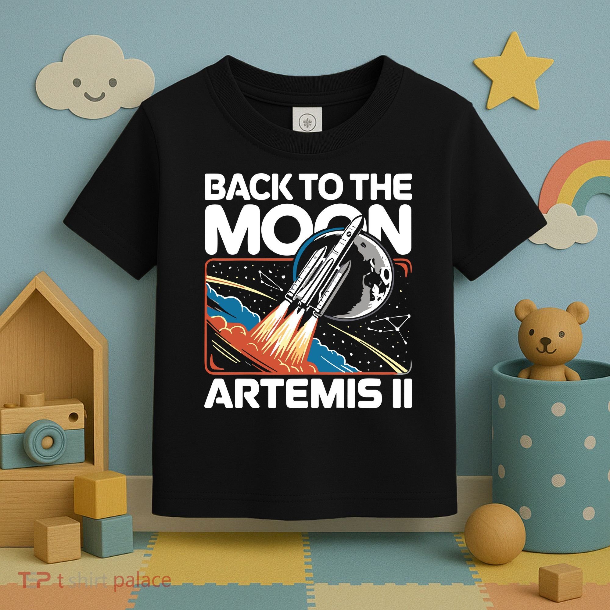 Back To The Moon Artemis 2 Toddler T-Shirt