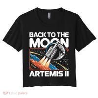 Back To The Moon Artemis 2 Women's Crop Top Tee thumb 0