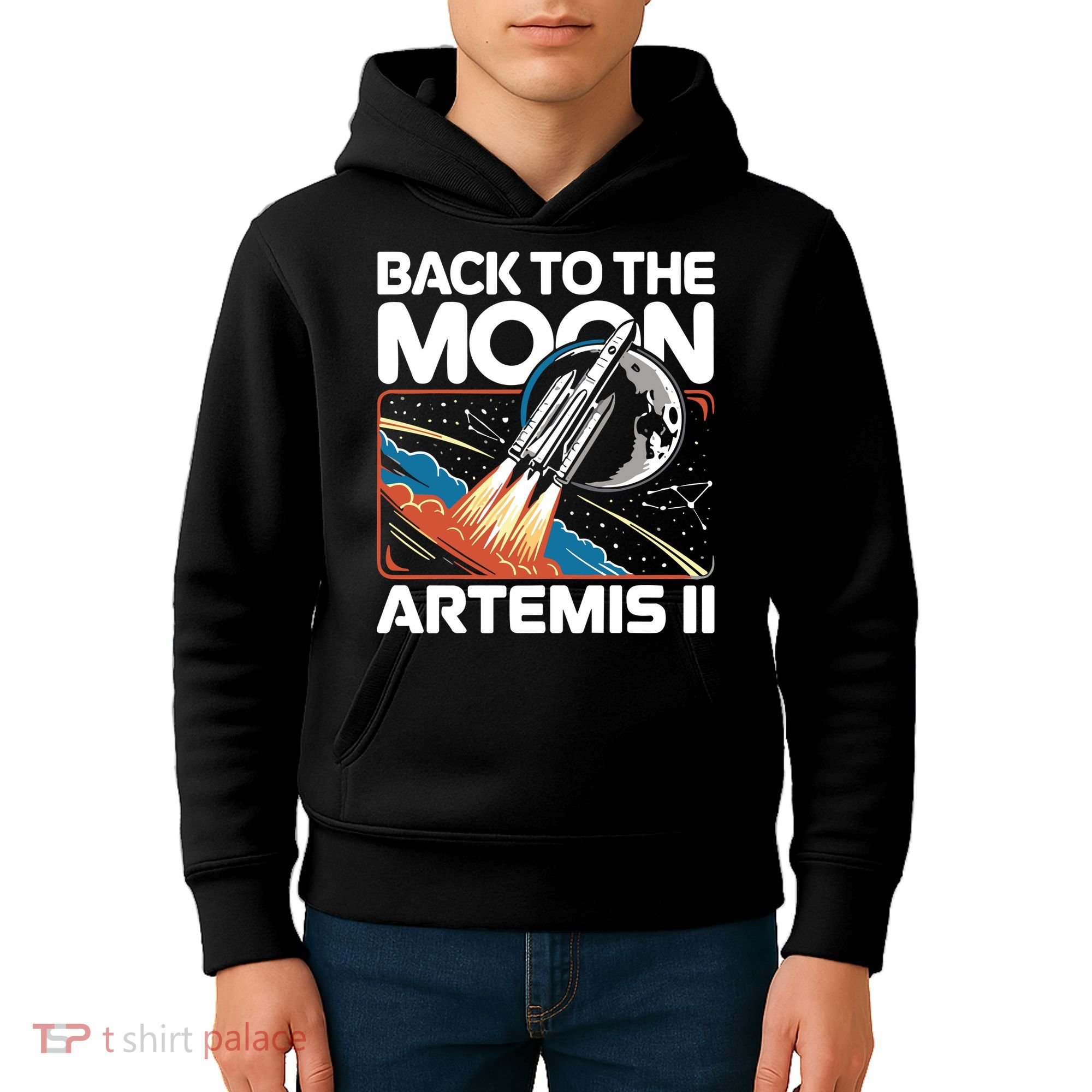 Back To The Moon Artemis 2 Kids Hoodie