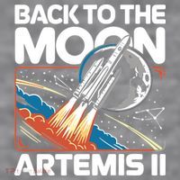 Back To The Moon Artemis 2 Women's Racerback Cropped Tank thumb 2