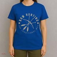 Bowhunting The Traditional Way Bow Arrows Archery Gift T-Shirt thumb 4