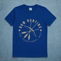 Bowhunting The Traditional Way Bow Arrows Archery Gift T-Shirt thumb 5