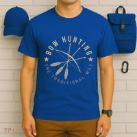 Bowhunting The Traditional Way Bow Arrows Archery Gift T-Shirt thumb 6