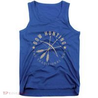 Bowhunting The Traditional Way Bow Arrows Archery Gift Tank Top thumb 0