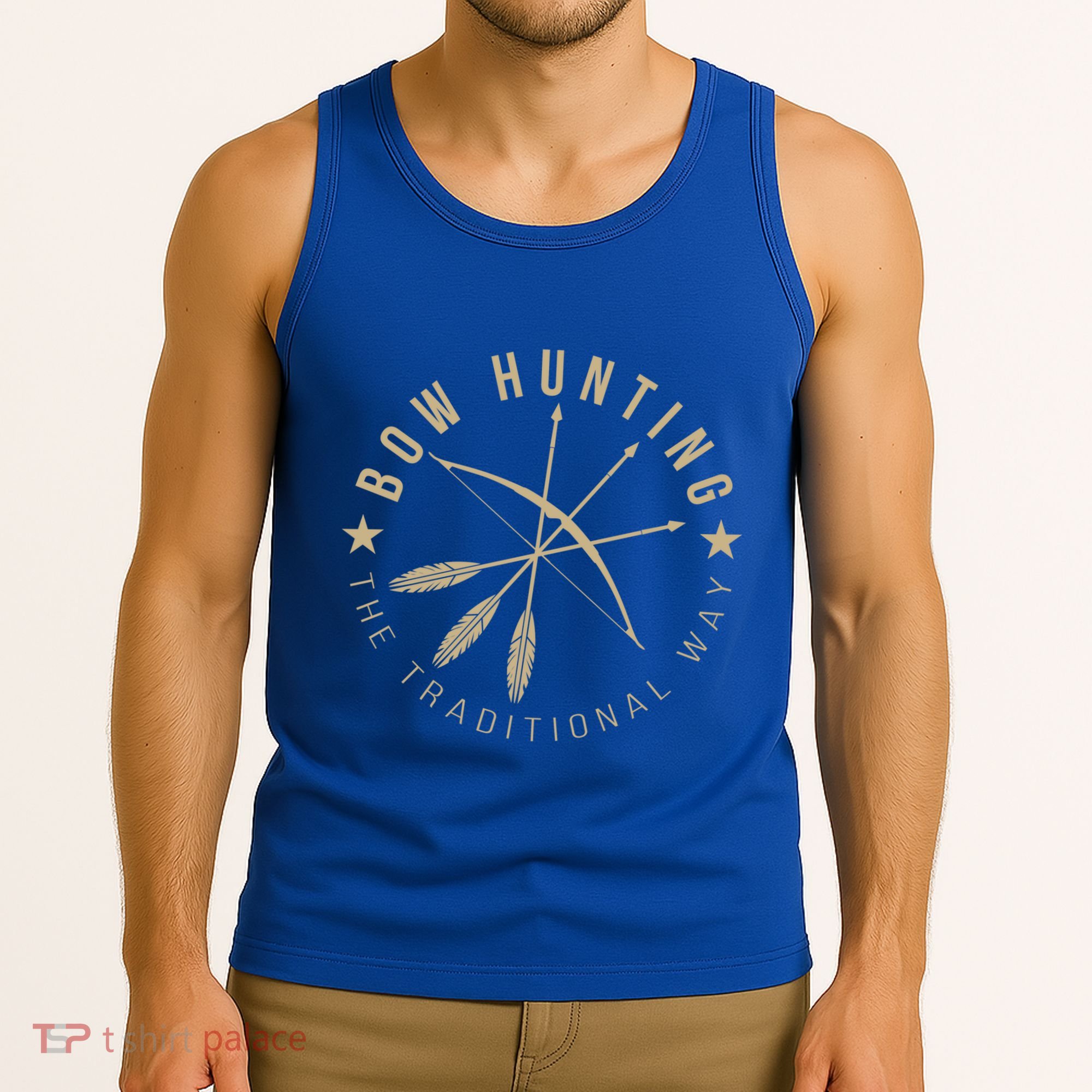 Bowhunting The Traditional Way Bow Arrows Archery Gift Tank Top