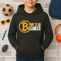 Bitcoin Time To Do Business Kids Hoodie thumb 2