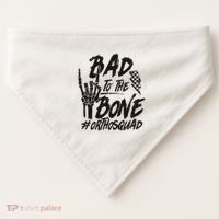 Bad To The Bone Ortho Squad Orthopedic Nurse Trauma Nurse USA-Made Doggie Bandana thumb 0